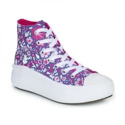 Chaussures Fille Baskets basses Converse CHUCK TAYLOR ALL STAR MOVE PAPER FLORAL HI Bleu / Multicolore