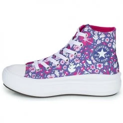 Chaussures Fille Baskets basses Converse CHUCK TAYLOR ALL STAR MOVE PAPER FLORAL HI Bleu / Multicolore -Baskets mode Soldes 21246450 500 D