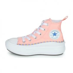 Chaussures Fille Baskets basses Converse CHUCK TAYLOR ALL STAR MOVE SEASONAL HI Rose -Baskets mode Soldes 21246451 500 D