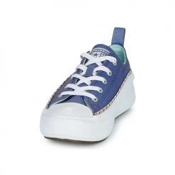 Chaussures Fille Baskets basses Converse CHUCK TAYLOR ALL STAR MOVE SEASONAL OX Bleu -Baskets mode Soldes 21246452 500 C