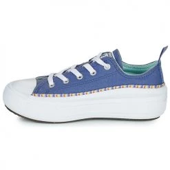 Chaussures Fille Baskets basses Converse CHUCK TAYLOR ALL STAR MOVE SEASONAL OX Bleu -Baskets mode Soldes 21246452 500 D