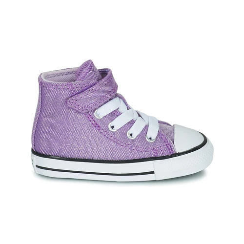 Chaussures Fille Baskets basses Converse CHUCK TAYLOR ALL STAR 1V UNDERSEA GLITTER HI Violet 2 Chaussures Fille Baskets basses Converse CHUCK TAYLOR ALL STAR 1V UNDERSEA GLITTER HI Violet – Image 2