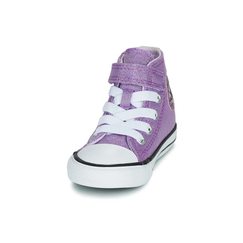 Chaussures Fille Baskets basses Converse CHUCK TAYLOR ALL STAR 1V UNDERSEA GLITTER HI Violet 3 Chaussures Fille Baskets basses Converse CHUCK TAYLOR ALL STAR 1V UNDERSEA GLITTER HI Violet – Image 3