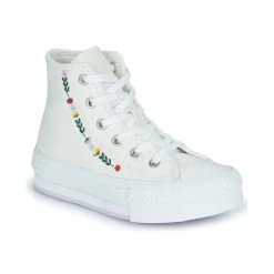 Chaussures Fille Baskets montantes Converse CHUCK TAYLOR ALL STAR EVA LIFT FESTIVAL BRODERIE HI Blanc
