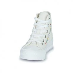 Chaussures Fille Baskets montantes Converse CHUCK TAYLOR ALL STAR EVA LIFT FESTIVAL BRODERIE HI Blanc -Baskets mode Soldes 21246526 500 C