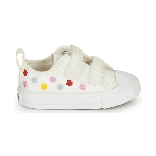 Chaussures Fille Baskets basses Converse CHUCK TAYLOR ALL STAR 2V FESTIVAL BRODERIE OX Blanc 2 Chaussures Fille Baskets basses Converse CHUCK TAYLOR ALL STAR 2V FESTIVAL BRODERIE OX Blanc – Image 2
