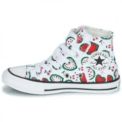 Chaussures Fille Baskets montantes Converse CHUCK TAYLOR ALL STAR 1V HEARTY FRUITS HI Blanc / Multicolore -Baskets mode Soldes 21246532 500 D