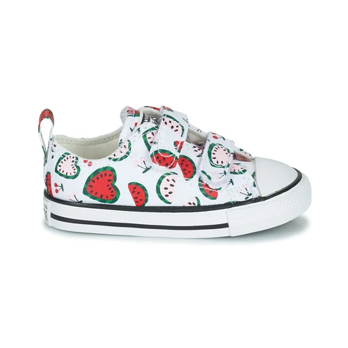 Chaussures Fille Baskets basses Converse CHUCK TAYLOR ALL STAR 2V HEARTY FRUITS OX Blanc / Multicolore 2 Chaussures Fille Baskets basses Converse CHUCK TAYLOR ALL STAR 2V HEARTY FRUITS OX Blanc / Multicolore – Image 2