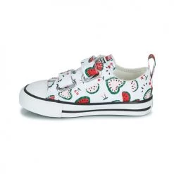 Chaussures Fille Baskets basses Converse CHUCK TAYLOR ALL STAR 2V HEARTY FRUITS OX Blanc / Multicolore 7 Chaussures Fille Baskets basses Converse CHUCK TAYLOR ALL STAR 2V HEARTY FRUITS OX Blanc / Multicolore -Baskets mode Soldes 21246533 500 D