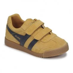 Chaussures Enfant Baskets basses Gola HARRIER STRAP Moutarde / Marine