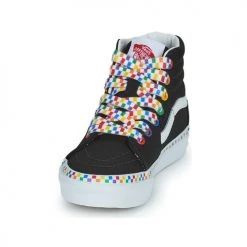 Chaussures Fille Baskets montantes Vans SK8-Hi Noir / Multicolore -Baskets mode Soldes 21322460 500 C