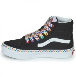 Chaussures Fille Baskets montantes Vans SK8-Hi Noir / Multicolore -Baskets mode Soldes 21322460 500 D