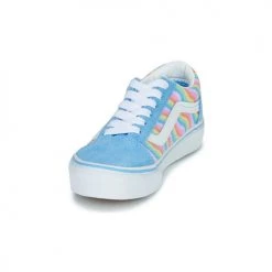 Chaussures Fille Baskets basses Vans OLD SKOOL Bleu -Baskets mode Soldes 21322461 500 C