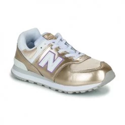 Chaussures Fille Baskets basses New Balance 574 Doré