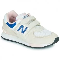 Chaussures Fille Baskets basses New Balance 574 Beige / Bleu