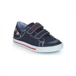 Chaussures Garçon Baskets basses Pablosky TOLINE Bleu / Rouge