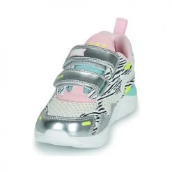 Chaussures Fille Baskets basses Primigi 1958000 Argent / Rose / Bleu -Baskets mode Soldes 21455169 500 C