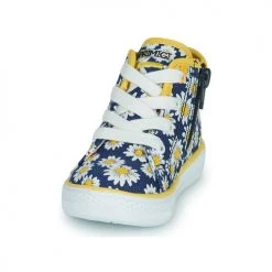 Chaussures Fille Baskets montantes Primigi 1950600 Bleu / Blanc / Jaune -Baskets mode Soldes 21455213 500 C