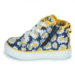 Chaussures Fille Baskets montantes Primigi 1950600 Bleu / Blanc / Jaune -Baskets mode Soldes 21455213 500 D