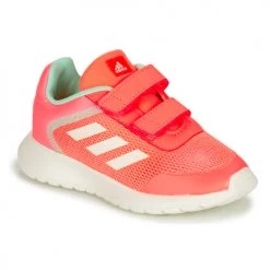 Chaussures Fille Baskets basses adidas Performance TENSAUR RUN 2.0 CF I Rose / blanc