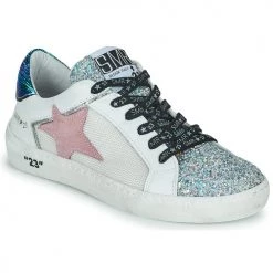 Chaussures Fille Baskets basses Semerdjian CARLA Blanc / Argenté / Rose