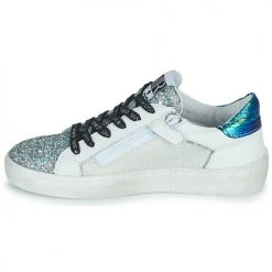 Chaussures Fille Baskets basses Semerdjian CARLA Blanc / Argenté / Rose -Baskets mode Soldes 21644963 500 D