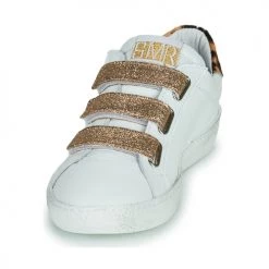 Chaussures Fille Baskets basses Semerdjian GARBIS Blanc / Doré -Baskets mode Soldes 21644964 500 C