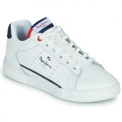 Chaussures Garçon Baskets basses Pepe jeans LAMBERT CLASSIC BOY Blanc