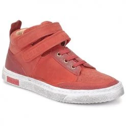 Chaussures Fille Baskets montantes Pom d'Api BACK BASKET Rouge