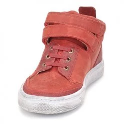 Chaussures Fille Baskets montantes Pom d'Api BACK BASKET Rouge -Baskets mode Soldes 217354 500 C
