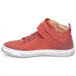 Chaussures Fille Baskets montantes Pom d'Api BACK BASKET Rouge -Baskets mode Soldes 217354 500 D