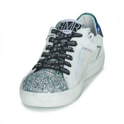 Chaussures Fille Baskets basses Semerdjian CARLA Blanc / Argenté / Rose -Baskets mode Soldes 21821998 500 C