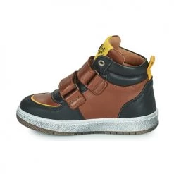 Chaussures Garçon Baskets montantes GBB ODAFI Marron -Baskets mode Soldes 22154793 500 D