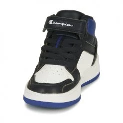 Chaussures Garçon Baskets montantes Champion MID CUT REBOUND 2.0 Blanc / Bleu -Baskets mode Soldes 22484841 500 C