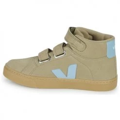 Chaussures Enfant Baskets montantes Veja SMALL ESPLAR MID Beige / Bleu -Baskets mode Soldes 22546076 500 D