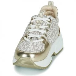 Chaussures Fille Baskets basses MICHAEL Michael Kors COSMO RIPLEY Beige / Doré -Baskets mode Soldes 22576420 500 C