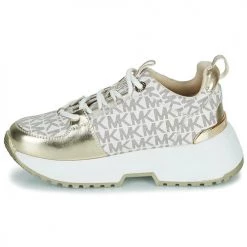 Chaussures Fille Baskets basses MICHAEL Michael Kors COSMO RIPLEY Beige / Doré -Baskets mode Soldes 22576420 500 D