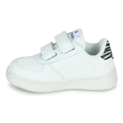 Chaussures Fille Baskets basses Victoria TIEMPO EFECTO PIEL & FAN Blanc / Rose 4 Chaussures Fille Baskets basses Victoria TIEMPO EFECTO PIEL & FAN Blanc / Rose – Image 4