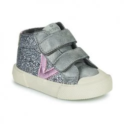 Chaussures Enfant Baskets montantes Victoria TRIBU TIRAS FANTASIA Argenté