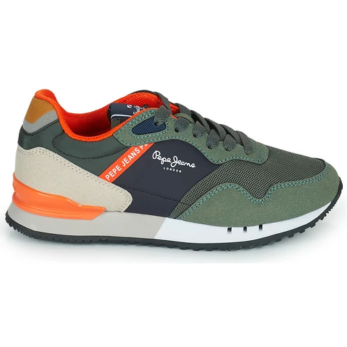 Chaussures Garçon Baskets basses Pepe jeans LONDON ONE BASIC B Kaki / Marine 2 Chaussures Garçon Baskets basses Pepe jeans LONDON ONE BASIC B Kaki / Marine – Image 2