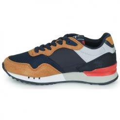 Chaussures Garçon Baskets basses Pepe jeans LONDON ONE BASIC B Marine / Marron -Baskets mode Soldes 22587881 500 D