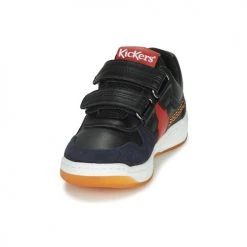 Chaussures Garçon Baskets basses Kickers KALIDO Marine / Rouge -Baskets mode Soldes 22588635 500 C