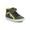 Chaussures Garçon Baskets montantes Geox B GISLI BOY Kaki / Jaune