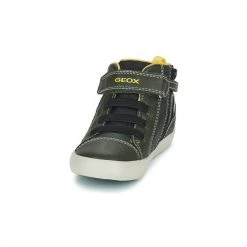 Chaussures Garçon Baskets montantes Geox B GISLI BOY Kaki / Jaune -Baskets mode Soldes 22608059 500 C