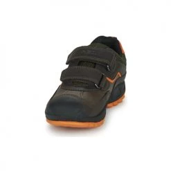 Chaussures Garçon Baskets basses Geox J NEW SAVAGE BOY Marron / Orange -Baskets mode Soldes 22608061 500 C