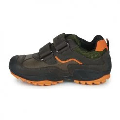 Chaussures Garçon Baskets basses Geox J NEW SAVAGE BOY Marron / Orange -Baskets mode Soldes 22608061 500 D