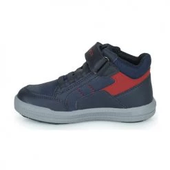 Chaussures Garçon Baskets montantes Geox J ARZACH BOY Marine / Rouge -Baskets mode Soldes 22608063 500 D