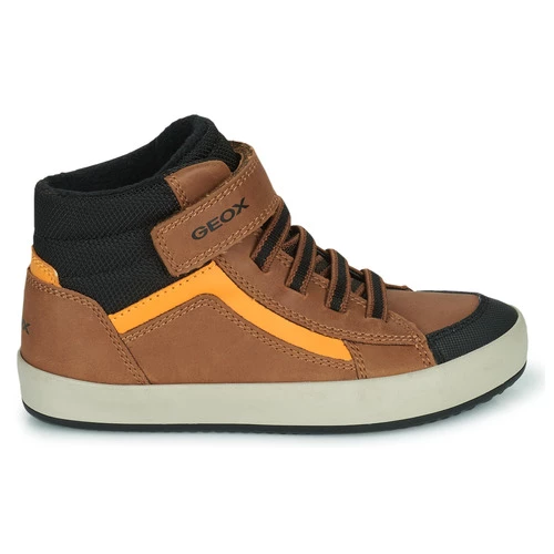 Chaussures Garçon Baskets montantes Geox J GISLI BOY Marron / Jaune 2 Chaussures Garçon Baskets montantes Geox J GISLI BOY Marron / Jaune – Image 2