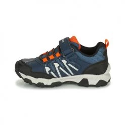 Chaussures Garçon Baskets basses Geox J MAGNETAR BOY B ABX Bleu / Orange -Baskets mode Soldes 22608069 500 D