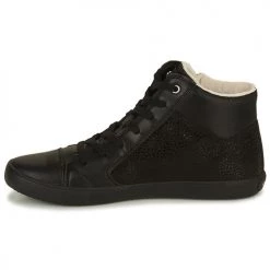 Chaussures Fille Baskets montantes Geox J GISLI GIRL Noir -Baskets mode Soldes 22608076 500 D